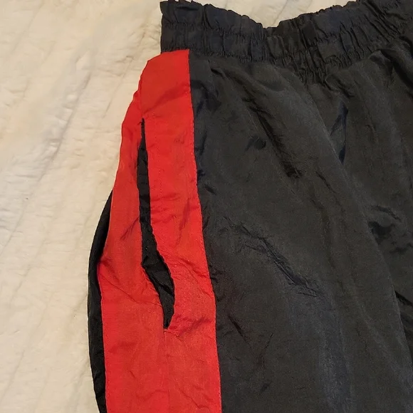 VINTAGE LONDON FOG Girl's Colorful Black Track Pants 80s 90s Vaporwave - Picture 5 of 15